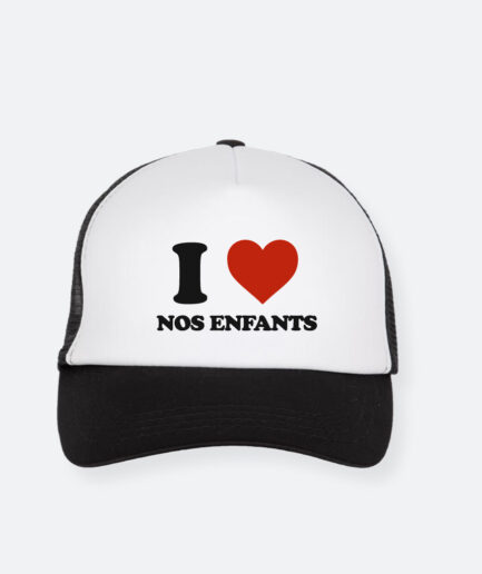 I LOVE- Casquette Noir et Blanc Adultes