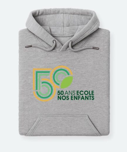50ans - Hoodie Gris Chiné Adultes