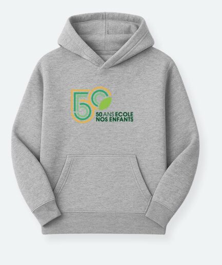 50ans Hoodie Gris Chiné Kids