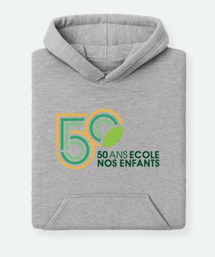 50ans Hoodie Gris Chiné Kids