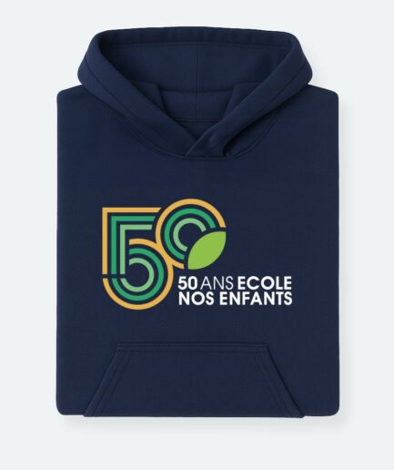 50ans Hoodie Navy Kids