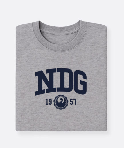 NDG - Logo - Sweat Gris Chiné Adultes