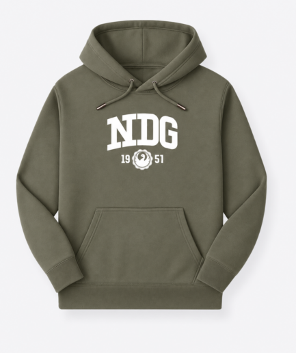 NDG - Logo - Hoodie Khaki Adultes