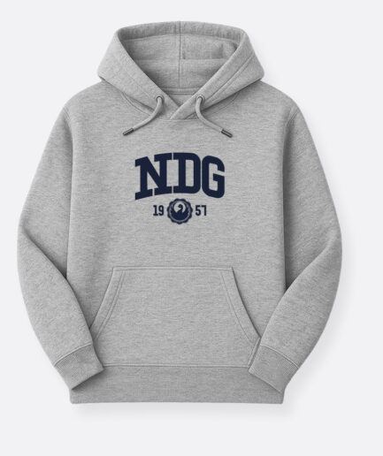 NDG - Logo - Hoodie Gris Chiné Adultes