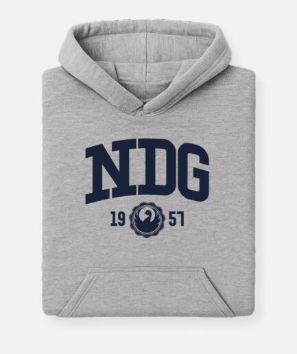 NDG - Logo - Hoodie Gris Chiné Kids