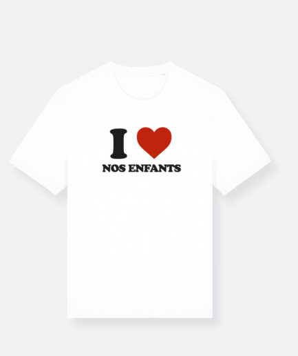I LOVE - T-shirt Blanc Adultes