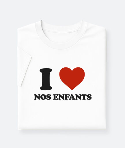 I LOVE - T-shirt Blanc Adultes