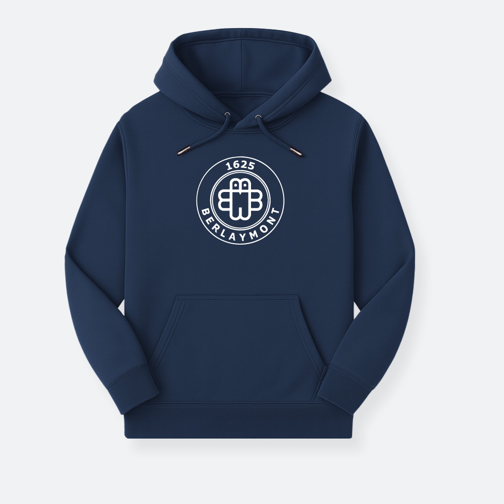 Berlaymont-logo-ecole-big-front-hoodie-navy-Front-face