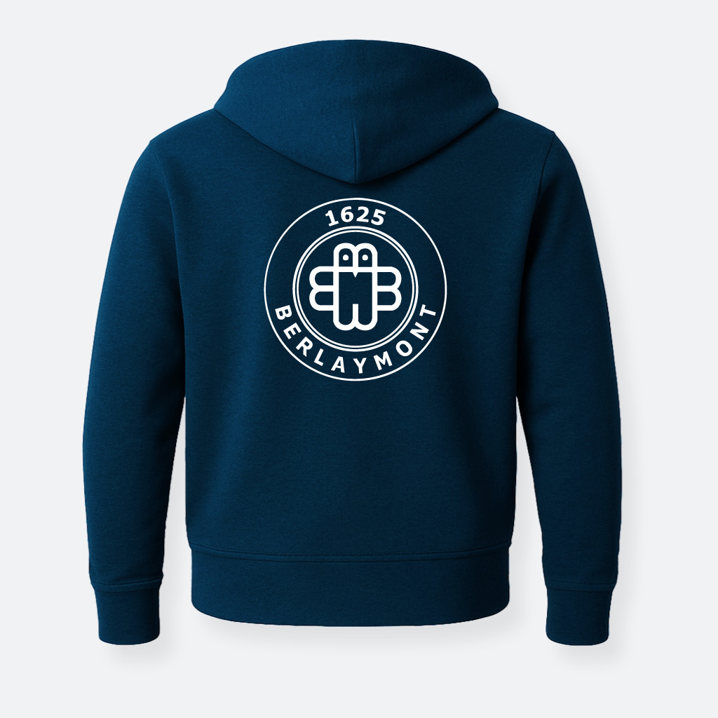 Berlaymont-logo-ecole-front-hoodie-navy-Front-back
