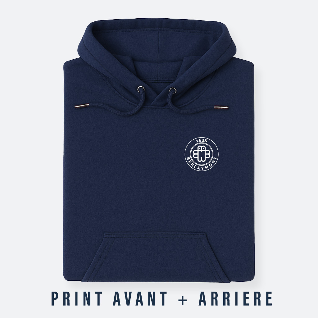 Berlaymont-logo-ecole-small-front-hoodie-navy-Front-+-texte-2