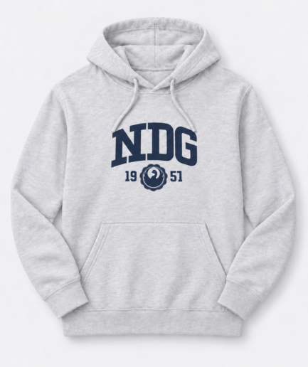 NDG - Logo - Hoodie Gris Chiné Qualité 2