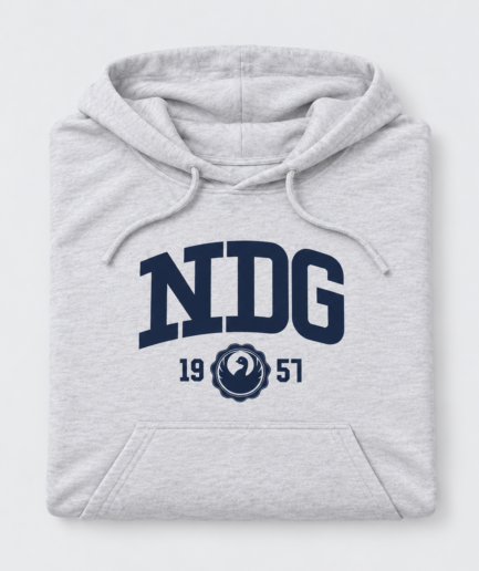 NDG - Logo - Hoodie Gris Chiné Qualité 2
