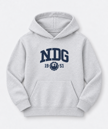 NDG - Logo - Hoodie Gris Chiné Qualité 2 Kids