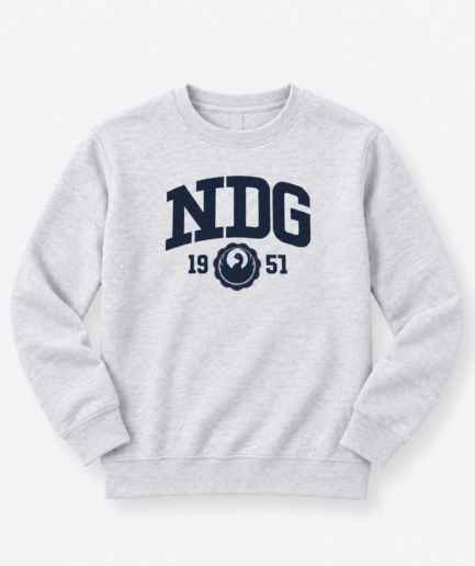 NDG - Logo - Sweat Gris Chiné Qualité 2 Kids