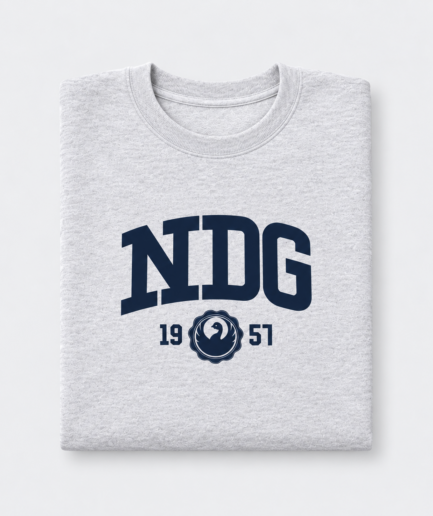 NDG - Logo - Sweat Gris Chiné Qualité 2 Kids